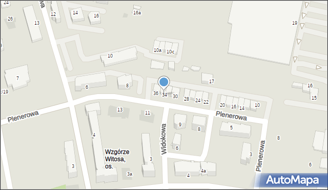 Rzeszów, Plenerowa, 34, mapa Rzeszów