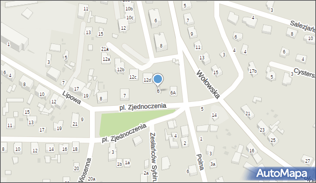 Ścinawa, Plac Zjednoczenia, 6, mapa Ścinawa