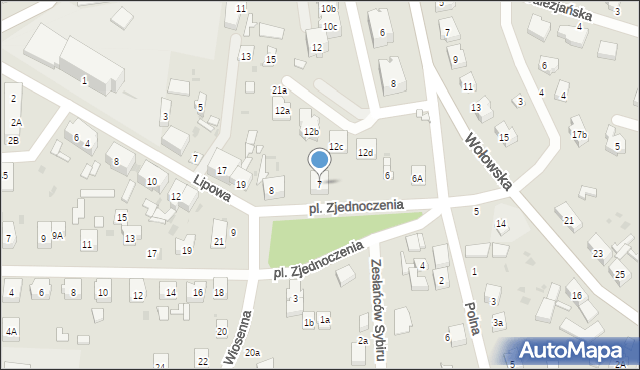 Ścinawa, Plac Zjednoczenia, 7, mapa Ścinawa