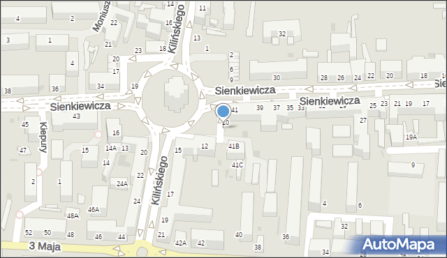 Siedlce, Plac Tysiąclecia, 10D, mapa Siedlce