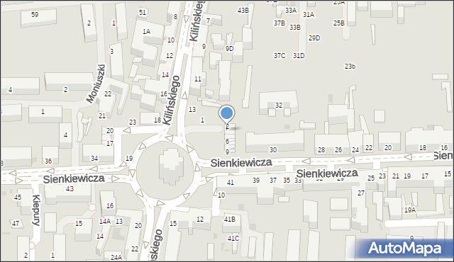 Siedlce, Plac Tysiąclecia, 3, mapa Siedlce