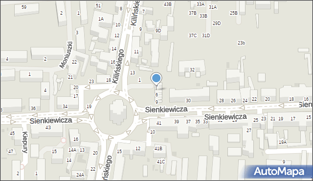 Siedlce, Plac Tysiąclecia, 4, mapa Siedlce