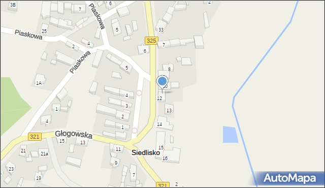 Siedlisko, Plac św. Floriana, 11, mapa Siedlisko