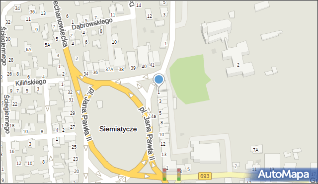 Siemiatycze, Plac Jana Pawła II, 1, mapa Siemiatycze