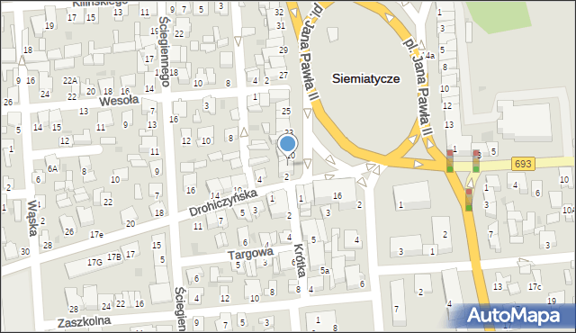 Siemiatycze, Plac Jana Pawła II, 19, mapa Siemiatycze