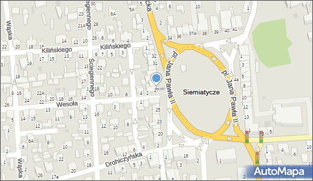 Siemiatycze, Plac Jana Pawła II, 27, mapa Siemiatycze