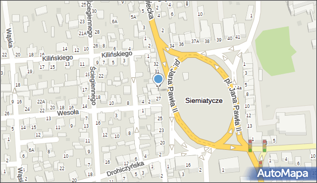 Siemiatycze, Plac Jana Pawła II, 28, mapa Siemiatycze