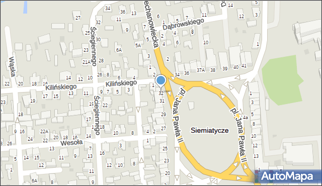 Siemiatycze, Plac Jana Pawła II, 32, mapa Siemiatycze