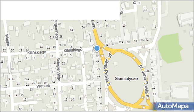 Siemiatycze, Plac Jana Pawła II, 32, mapa Siemiatycze