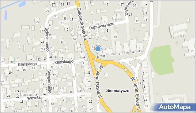 Siemiatycze, Plac Jana Pawła II, 34, mapa Siemiatycze