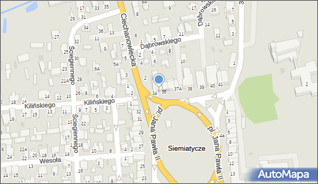 Siemiatycze, Plac Jana Pawła II, 35, mapa Siemiatycze