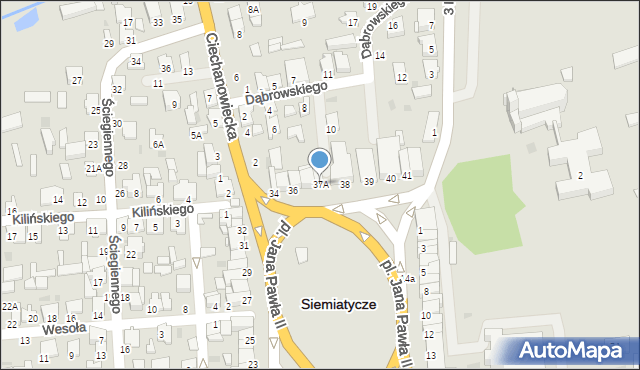 Siemiatycze, Plac Jana Pawła II, 37A, mapa Siemiatycze