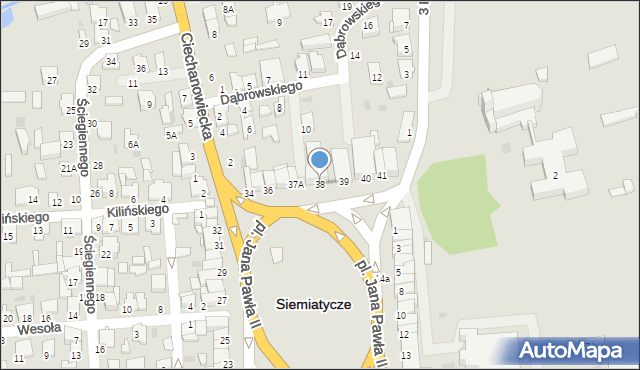 Siemiatycze, Plac Jana Pawła II, 38, mapa Siemiatycze