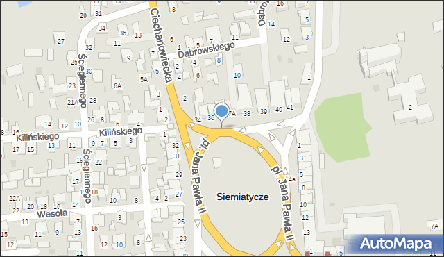 Siemiatycze, Plac Jana Pawła II, 70, mapa Siemiatycze