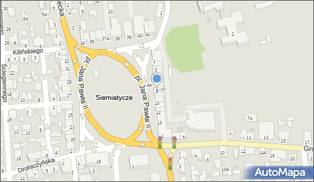 Siemiatycze, Plac Jana Pawła II, 8, mapa Siemiatycze