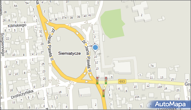 Siemiatycze, Plac Jana Pawła II, 9, mapa Siemiatycze