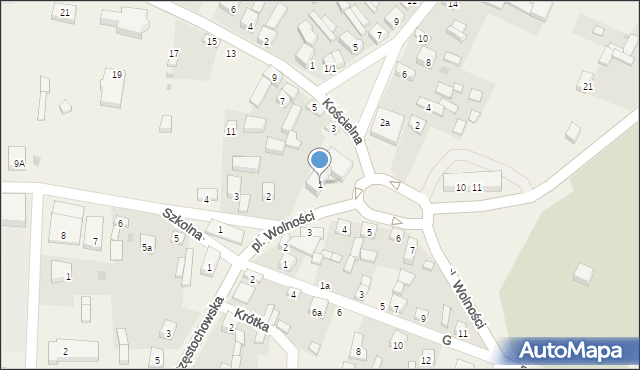 Siemkowice, Plac Wolności, 1, mapa Siemkowice