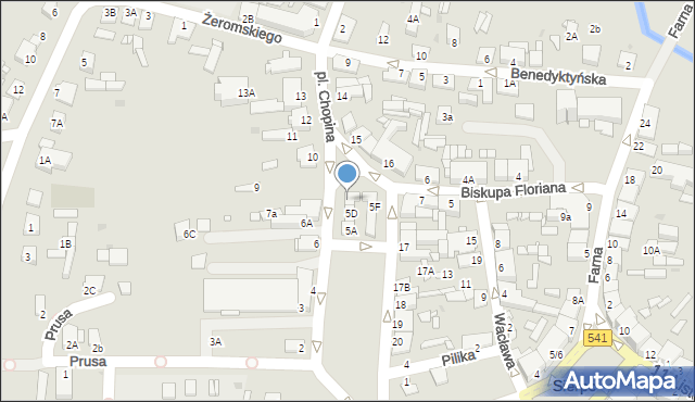 Sierpc, Plac Chopina Fryderyka, 5E, mapa Sierpc