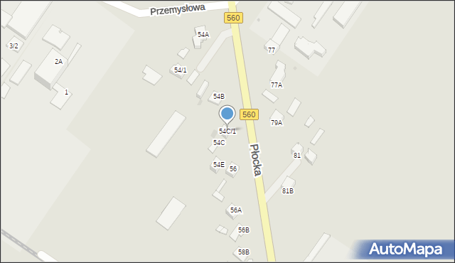 Sierpc, Płocka, 54C/1, mapa Sierpc