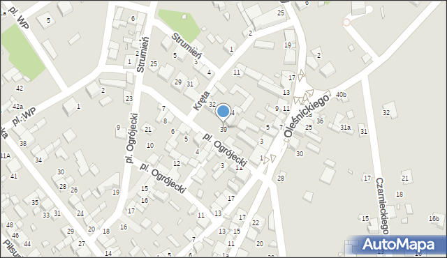 Siewierz, Plac Ogrójecki, 39, mapa Siewierz