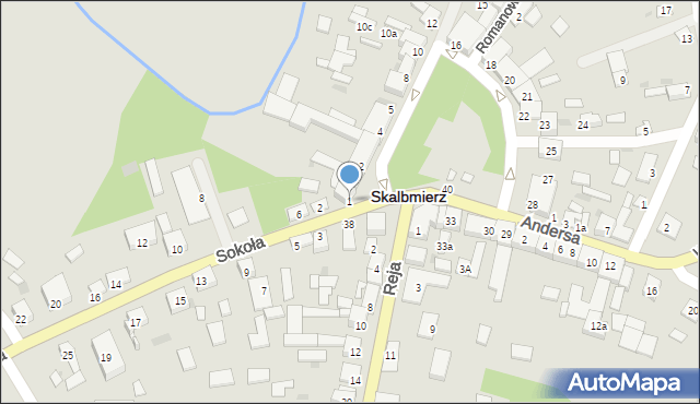 Skalbmierz, Plac Skłodowskiej-Curie Marii, 1, mapa Skalbmierz