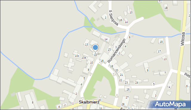 Skalbmierz, Plac Skłodowskiej-Curie Marii, 12, mapa Skalbmierz