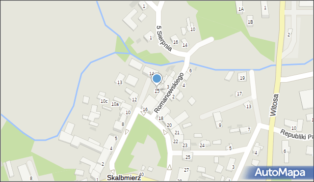 Skalbmierz, Plac Skłodowskiej-Curie Marii, 15, mapa Skalbmierz