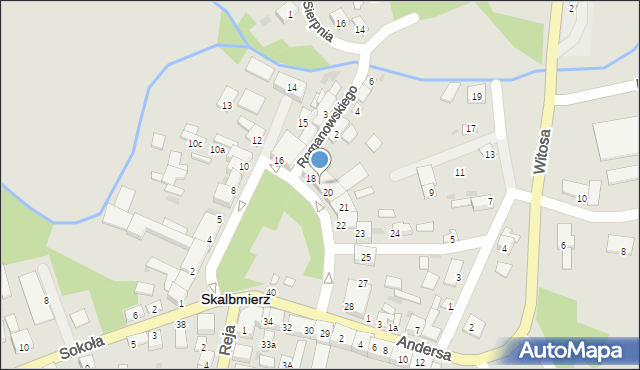 Skalbmierz, Plac Skłodowskiej-Curie Marii, 19, mapa Skalbmierz