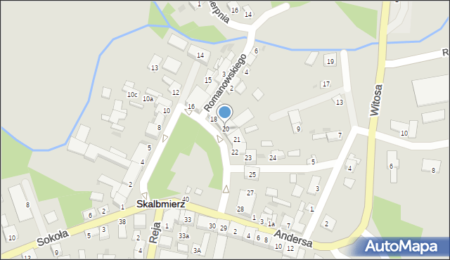 Skalbmierz, Plac Skłodowskiej-Curie Marii, 20, mapa Skalbmierz