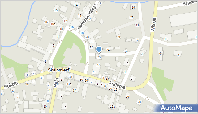 Skalbmierz, Plac Skłodowskiej-Curie Marii, 25, mapa Skalbmierz