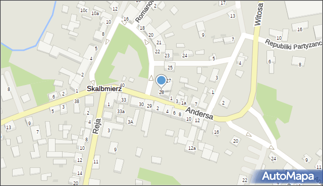 Skalbmierz, Plac Skłodowskiej-Curie Marii, 28, mapa Skalbmierz