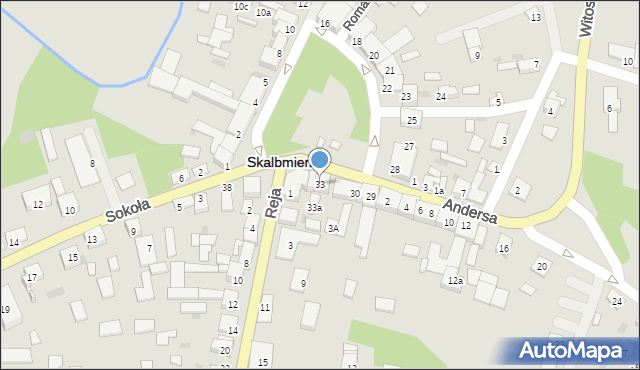 Skalbmierz, Plac Skłodowskiej-Curie Marii, 33, mapa Skalbmierz