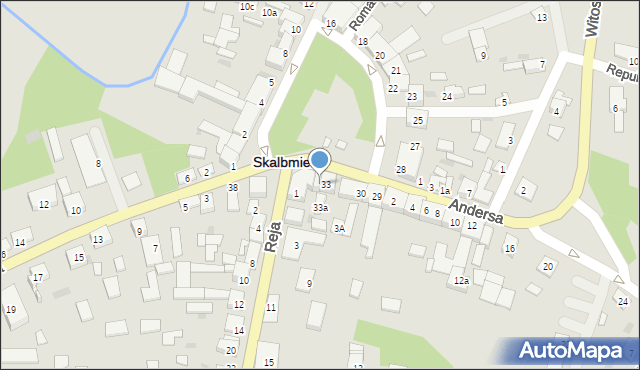 Skalbmierz, Plac Skłodowskiej-Curie Marii, 34, mapa Skalbmierz