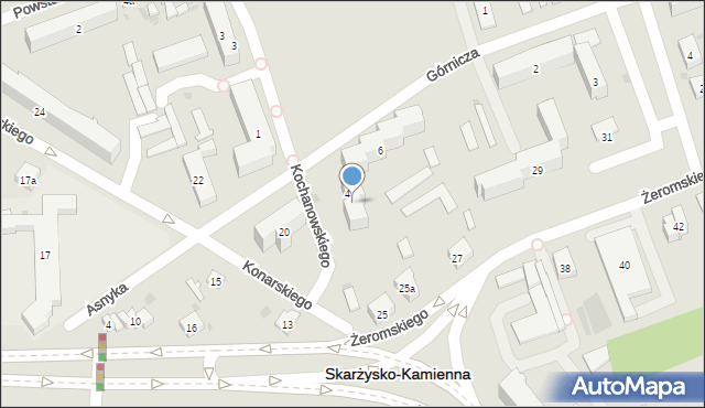 Skarżysko-Kamienna, Plac Floriański, 4, mapa Skarżysko-Kamienna