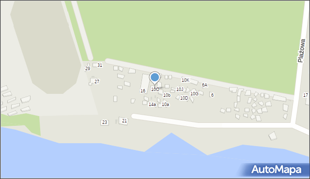 Skępe, Plażowa, 10O, mapa Skępe