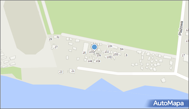 Skępe, Plażowa, 10P, mapa Skępe