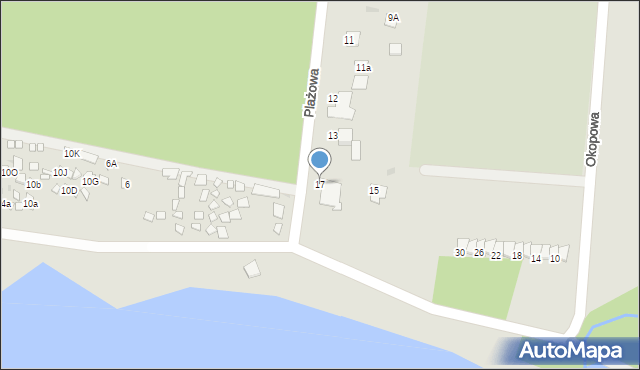 Skępe, Plażowa, 17, mapa Skępe