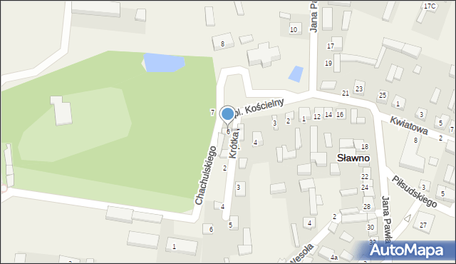 Sławno, Plac Kościelny, 6, mapa Sławno