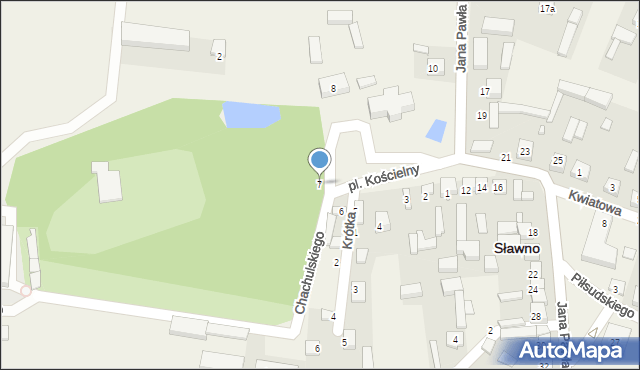 Sławno, Plac Kościelny, 7, mapa Sławno