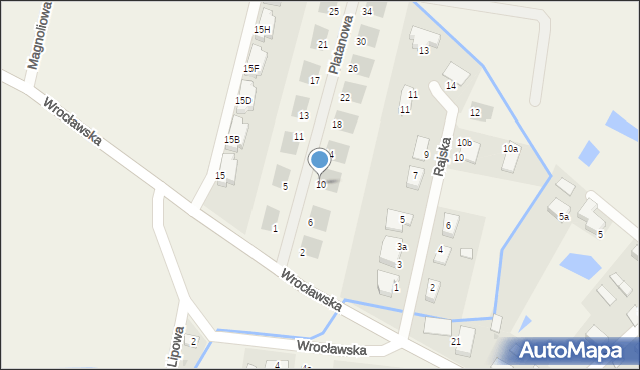 Śliwice, Platanowa, 10, mapa Śliwice