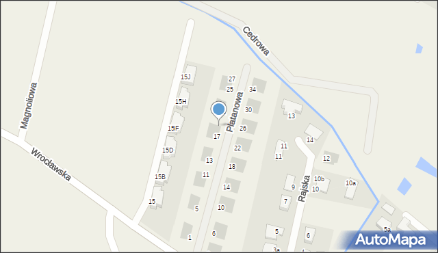 Śliwice, Platanowa, 19, mapa Śliwice