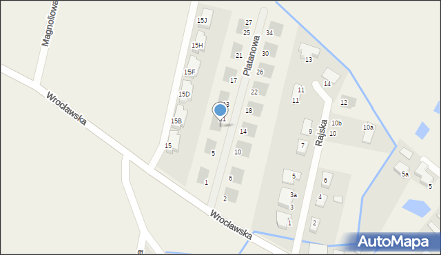 Śliwice, Platanowa, 9, mapa Śliwice