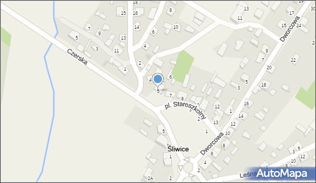 Śliwice, Plac Staroszkolny, 5, mapa Śliwice