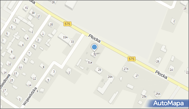 Słubice, Płocka, 31, mapa Słubice