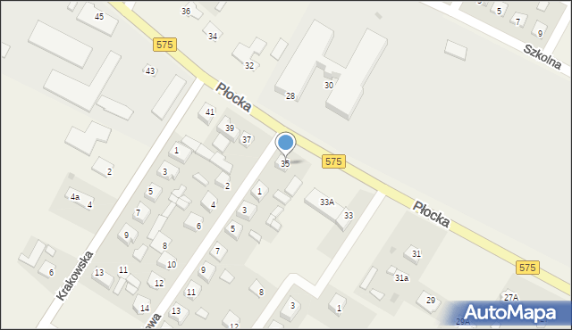 Słubice, Płocka, 35, mapa Słubice