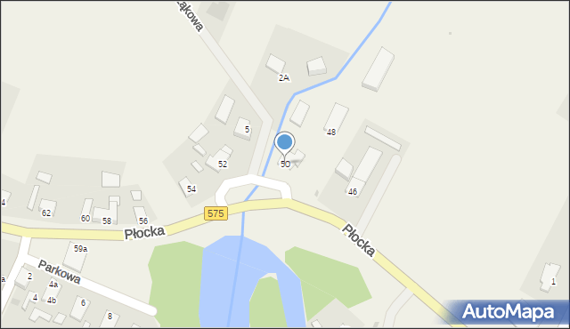 Słubice, Płocka, 50, mapa Słubice