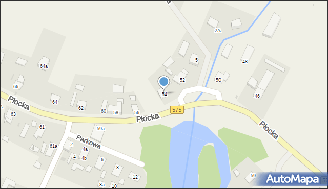 Słubice, Płocka, 54, mapa Słubice