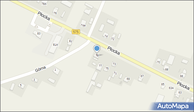 Słubice, Płocka, 79, mapa Słubice