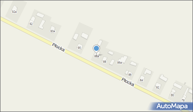 Słubice, Płocka, 88a, mapa Słubice