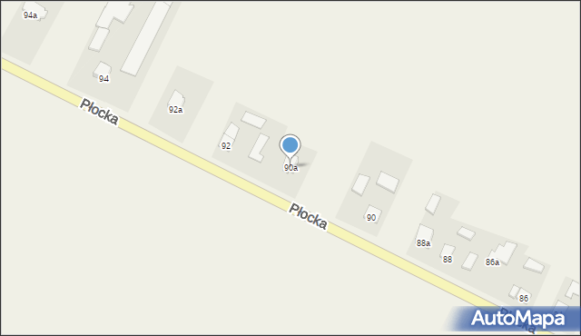 Słubice, Płocka, 90a, mapa Słubice